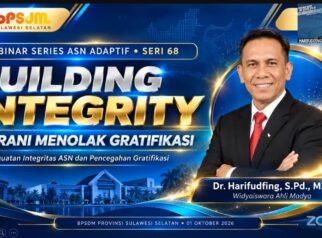 3.200 Peserta Ikuti Webinar BPSDM Sulsel, ASN Diingatkan Berani Tolak Gratifikasi