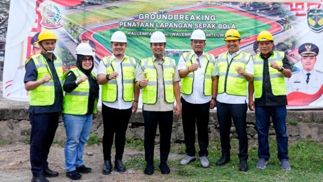 Gubernur Andi Sudirman Groundbreaking Revitalisasi Lapangan Sepak Bola Pallempang Luwu